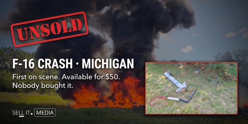 An F-16 Crashed in Rural Michigan. The Best Footage Went Unsold.